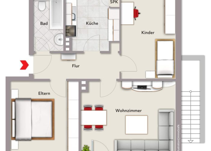 Tolle Erdgeschosswohnung in östlicher Innenstadtlage mit eigenem Garten