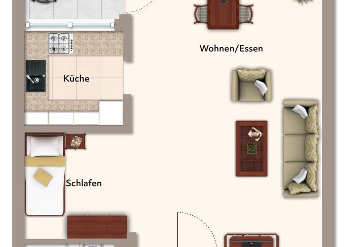 1-Zimmer-Apartment in Gellershagen