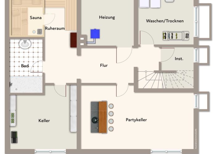 Architektenhaus im Bungalowstil in Sennestadt