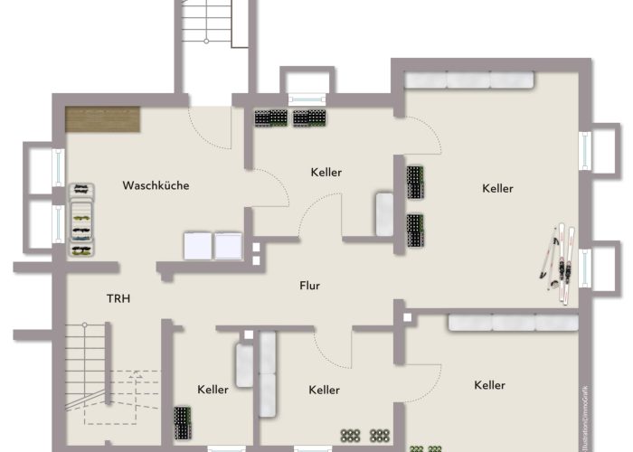 Großartiges Zweifamilienhaus mit schönem Garten, Balkon und Terrasse in Brake