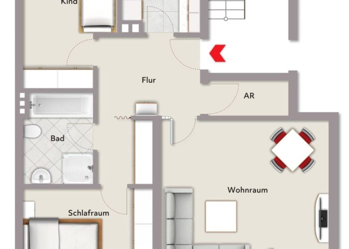 Eigentumswohnung in der östlichen Innenstadt