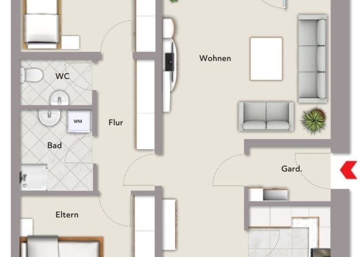 Vermietete 3-Zimmerwohnung im beliebten Bielefelder Westen