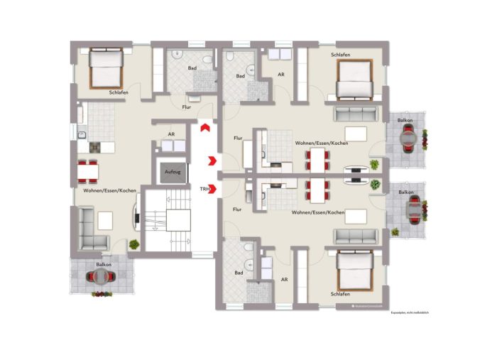 Neubau Eigentumswohnungen in Sennestadt – KfW 40 QNG – Standard