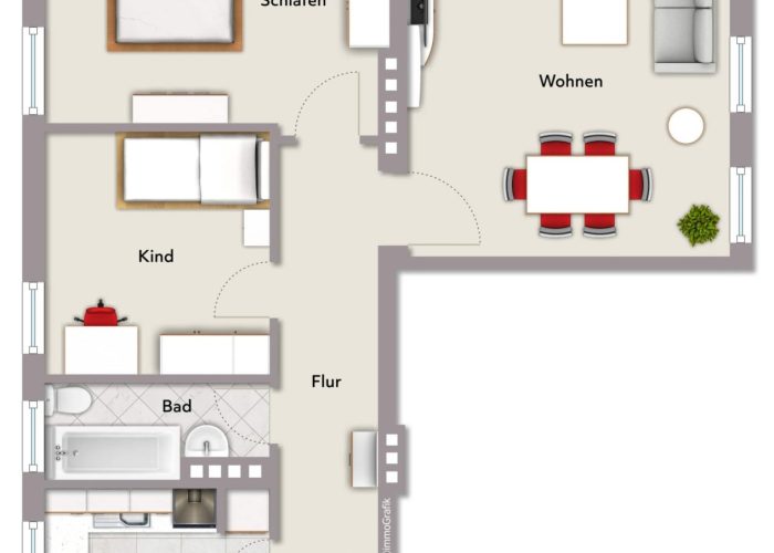 Etagenwohnung im Mehrfamilienhaus mit Aufzug in Bielefeld Mitte