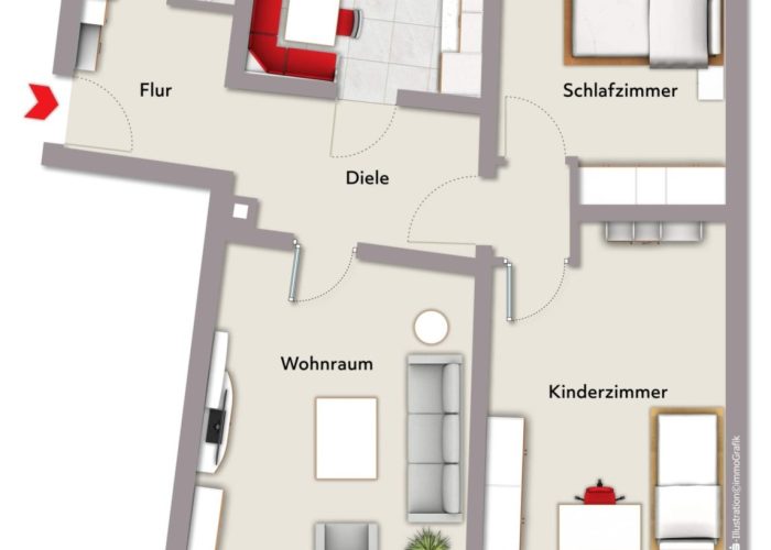 Schöne Eigentumswohnung mit Fernblick in Sennestadt